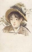 Edouard Manet Jeune fille en chapeau d'ete (mk40) oil on canvas